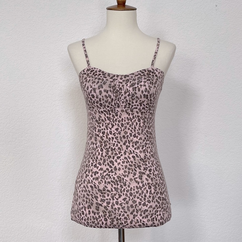 NWT Free People intimates pink leopard camisole